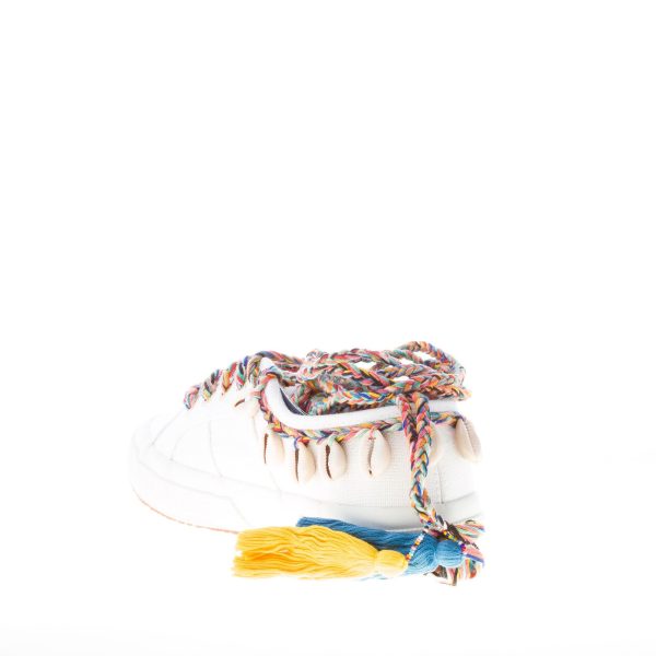 ALANUI donna sneaker Superga x Alanui in canvas BIANCO con conchiglie - immagine 4