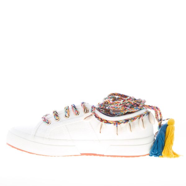 ALANUI donna sneaker Superga x Alanui in canvas BIANCO con conchiglie - immagine 5