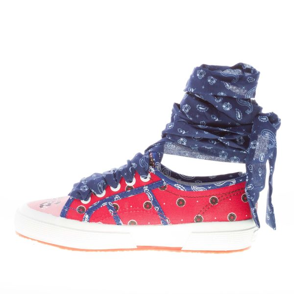 ALANUI donna sneaker Superga x Alanui in canvas MULTICOLORE con lacci bandana - immagine 5