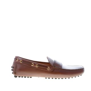 CAR SHOE uomo mocassino driving in pelle MARRONE COCCO con fascetta