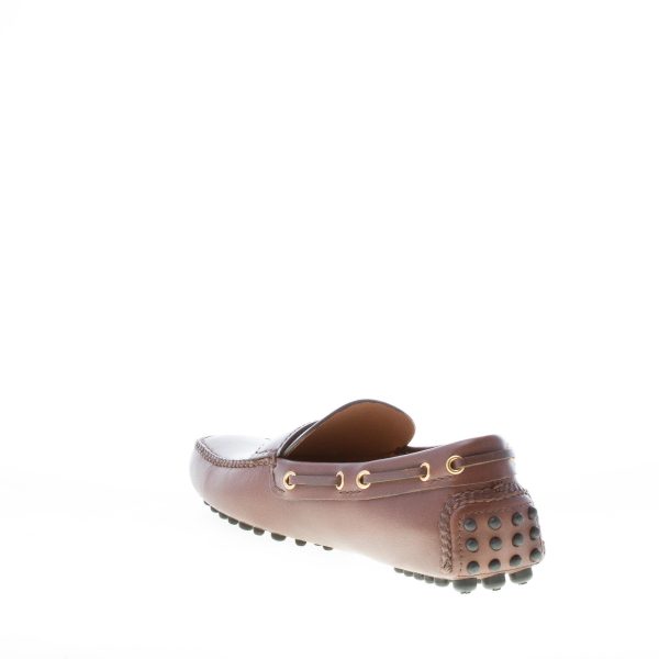 CAR SHOE uomo mocassino driving in pelle MARRONE COCCO con fascetta - immagine 4