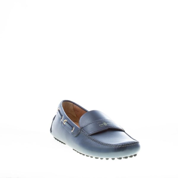 CAR SHOE uomo mocassino driving in pelle BLU BALTICO con fascetta - immagine 2