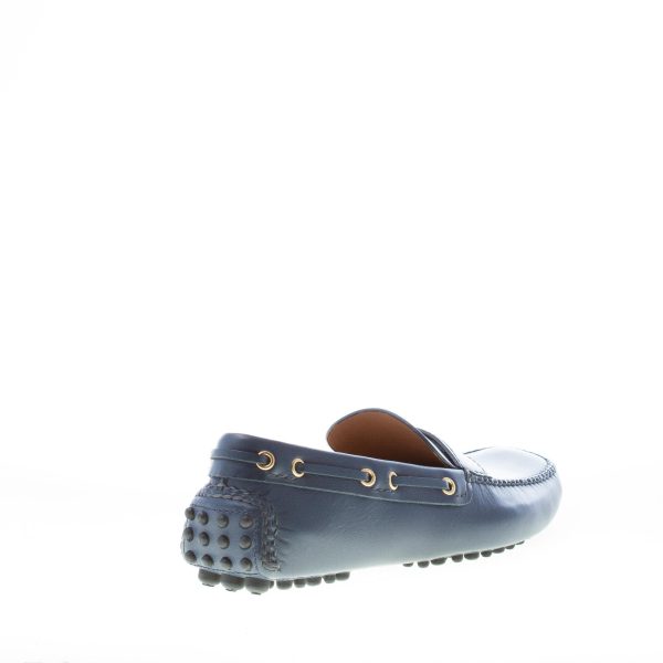 CAR SHOE uomo mocassino driving in pelle BLU BALTICO con fascetta - immagine 3
