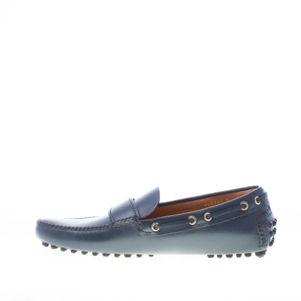 CAR SHOE uomo mocassino driving in pelle BLU BALTICO con fascetta - immagine 5