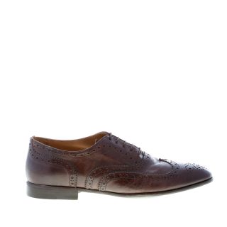 GREEN GEORGE uomo scarpa francesina brogues in pelle TESTA DI MORO