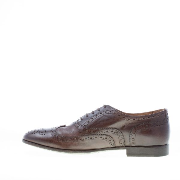 GREEN GEORGE uomo scarpa francesina brogues in pelle TESTA DI MORO - immagine 5