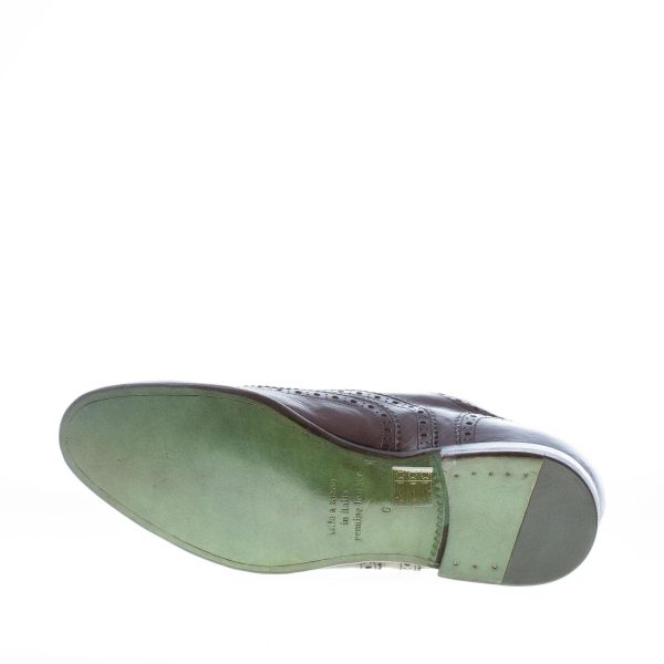 GREEN GEORGE uomo scarpa francesina brogues in pelle TESTA DI MORO - immagine 8