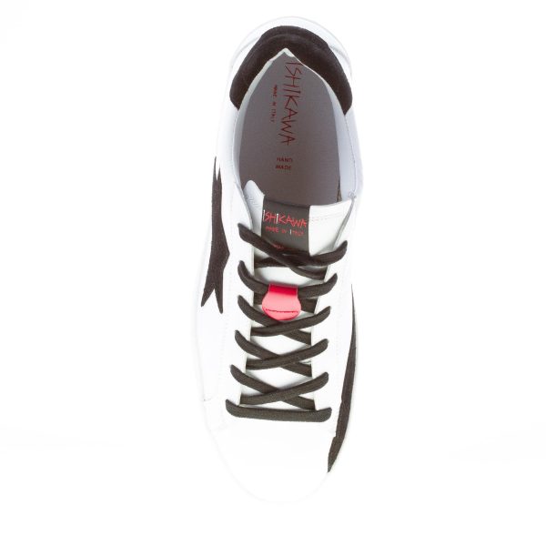 ISHIKAWA uomo sneaker LOW 1614 n pelle BIANCO più nero - immagine 7