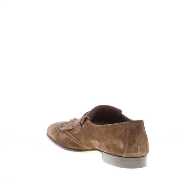 MIGLIORE uomo pantofola in camoscio VERDE con maxi frangia - immagine 4