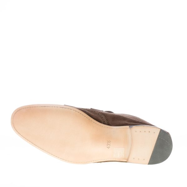 MIGLIORE uomo pantofola in camoscio VERDE con maxi frangia - immagine 8