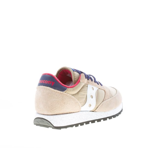 SAUCONY uomo sneaker Jazz Original  in nylon e camoscio BEIGE più bianco - immagine 3