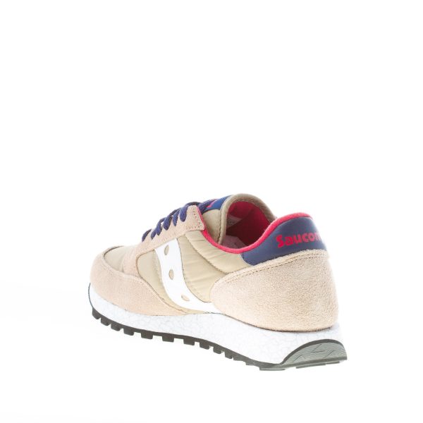 SAUCONY uomo sneaker Jazz Original  in nylon e camoscio BEIGE più bianco - immagine 4
