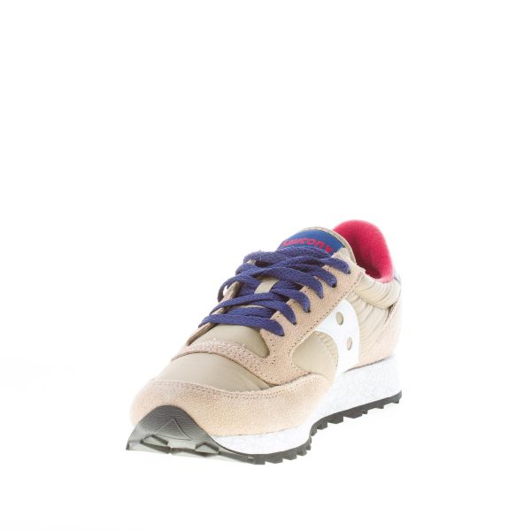 SAUCONY uomo sneaker Jazz Original  in nylon e camoscio BEIGE più bianco - immagine 6