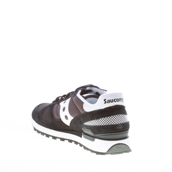 SAUCONY uomo sneaker Shadow Original in tessuto e camoscio NERO più bianco - immagine 4