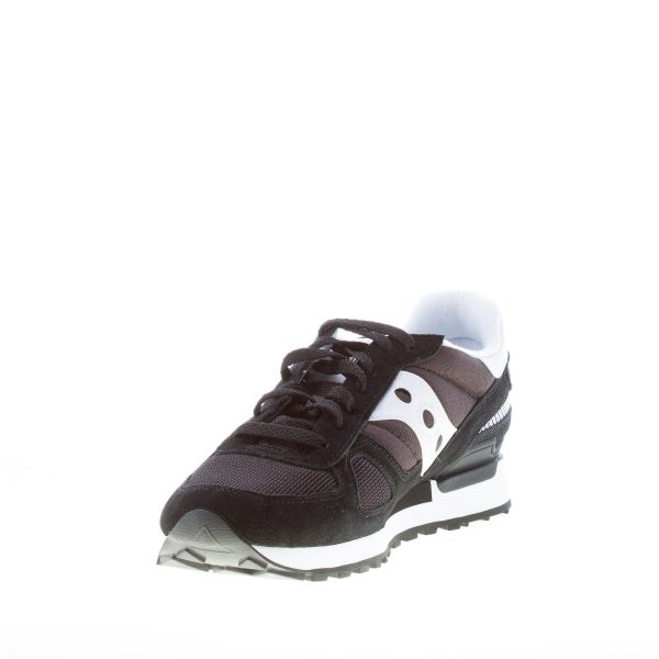 SAUCONY uomo sneaker Shadow Original in tessuto e camoscio NERO più bianco - immagine 6