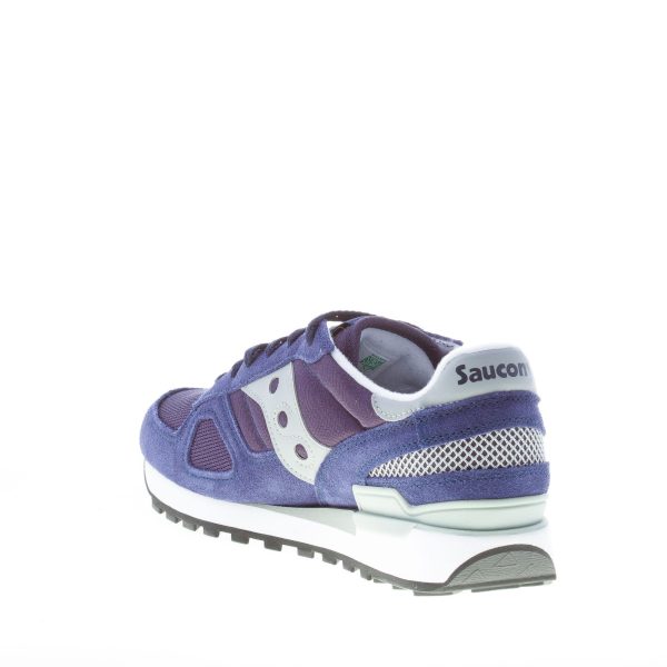 SAUCONY uomo sneaker Shadow Original in tessuto e camoscio BLU più GRIGIO scuro - immagine 4