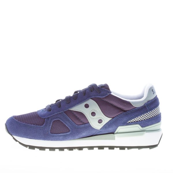SAUCONY uomo sneaker Shadow Original in tessuto e camoscio BLU più GRIGIO scuro - immagine 5