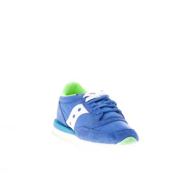 SAUCONY uomo sneaker Jazz Original  in nylon e camoscio BLU più lime - immagine 2
