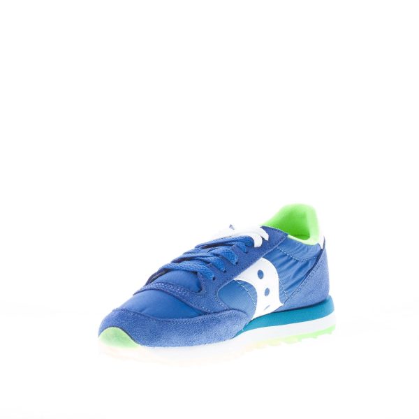 SAUCONY uomo sneaker Jazz Original  in nylon e camoscio BLU più lime - immagine 6