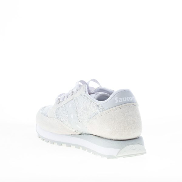 SAUCONY donna sneaker Jazz Original Limited in camoscio e tessuto BIANCO e GRIGIO con paillettes - immagine 4