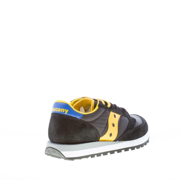 SAUCONY uomo sneaker Jazz Original  in nylon e camoscio NERO più giallo - immagine 3