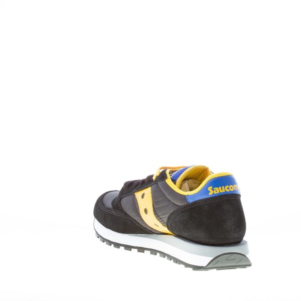 SAUCONY uomo sneaker Jazz Original  in nylon e camoscio NERO più giallo - immagine 4