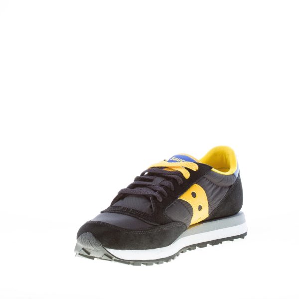 SAUCONY uomo sneaker Jazz Original  in nylon e camoscio NERO più giallo - immagine 6