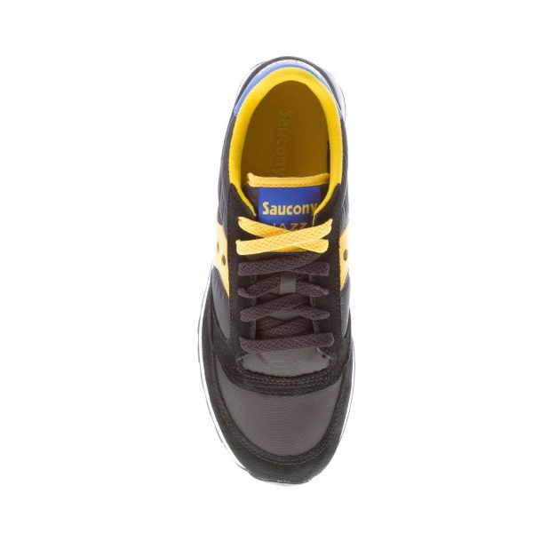 SAUCONY uomo sneaker Jazz Original  in nylon e camoscio NERO più giallo - immagine 7