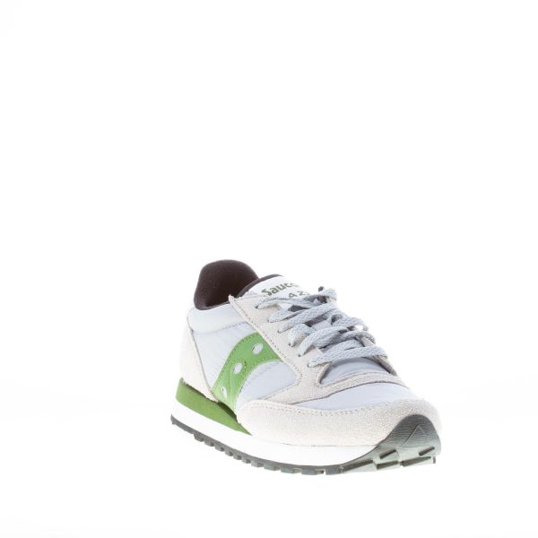 SAUCONY uomo sneaker Jazz Original  in nylon e camoscio GRIGIO più verde - immagine 2