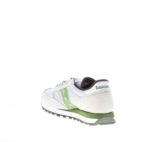 SAUCONY uomo sneaker Jazz Original  in nylon e camoscio GRIGIO più verde - immagine 4