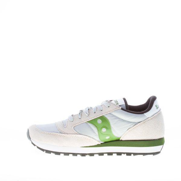 SAUCONY uomo sneaker Jazz Original  in nylon e camoscio GRIGIO più verde - immagine 5