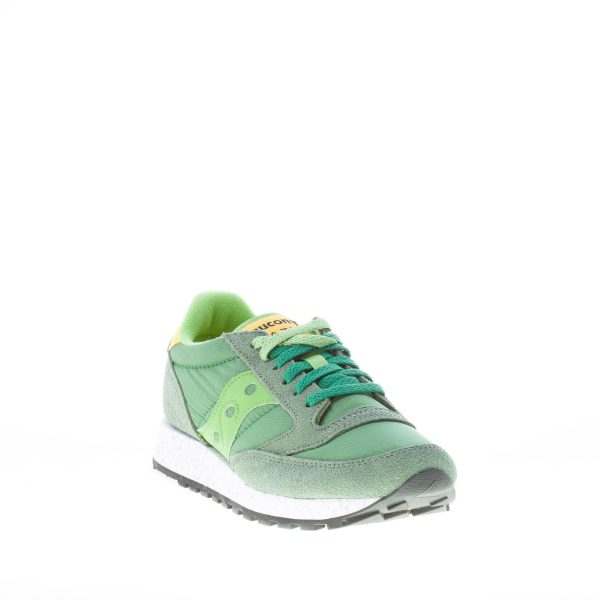 SAUCONY uomo sneaker Jazz Original  in nylon e camoscio VERDE più giallo - immagine 2