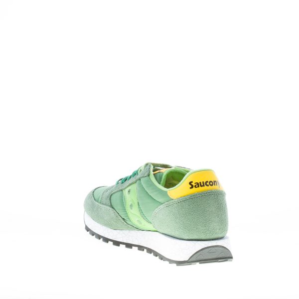 SAUCONY uomo sneaker Jazz Original  in nylon e camoscio VERDE più giallo - immagine 4