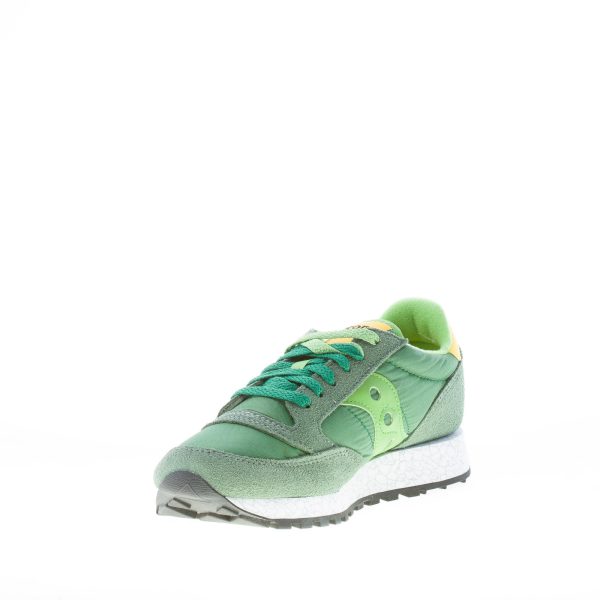 SAUCONY uomo sneaker Jazz Original  in nylon e camoscio VERDE più giallo - immagine 6