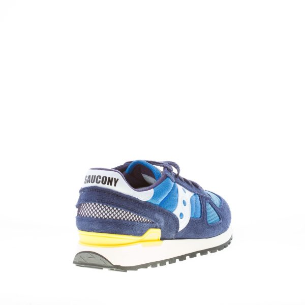 SAUCONY uomo sneaker Shadow Original Vintage in tessuto e camoscio BLU più NAVY - immagine 3