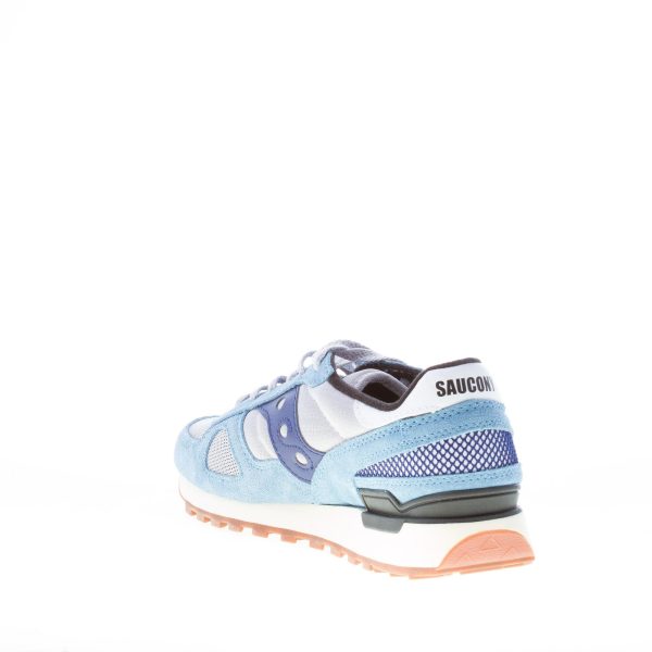 SAUCONY uomo sneaker Shadow Original Vintage in camoscio e tessuto tecnico BLU CELESTE più GRIGIO - immagine 4