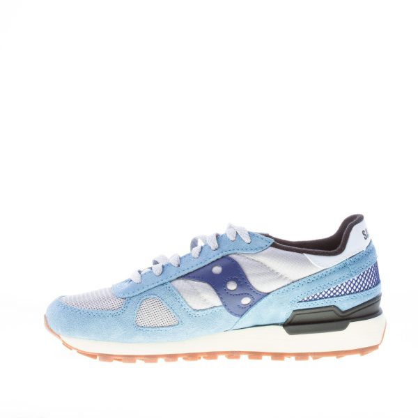 SAUCONY uomo sneaker Shadow Original Vintage in camoscio e tessuto tecnico BLU CELESTE più GRIGIO - immagine 5