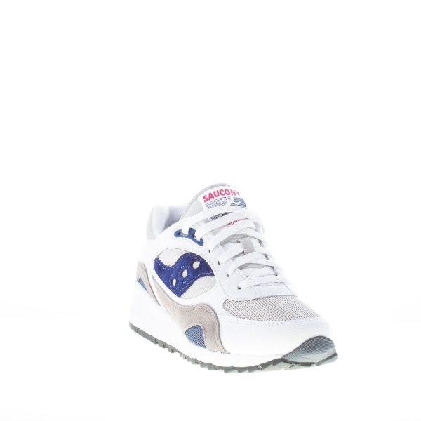 SAUCONY uomo sneaker Shadow 6000 in tessuto tecnico e camoscio BIANCO grigio e blu - immagine 2