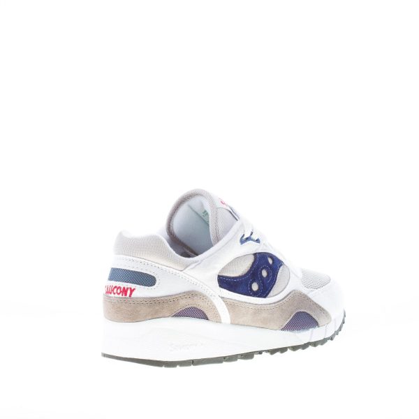 SAUCONY uomo sneaker Shadow 6000 in tessuto tecnico e camoscio BIANCO grigio e blu - immagine 3