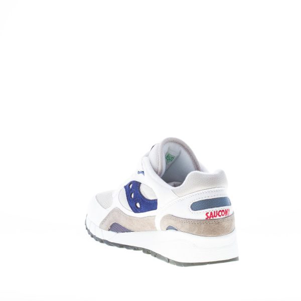 SAUCONY uomo sneaker Shadow 6000 in tessuto tecnico e camoscio BIANCO grigio e blu - immagine 4
