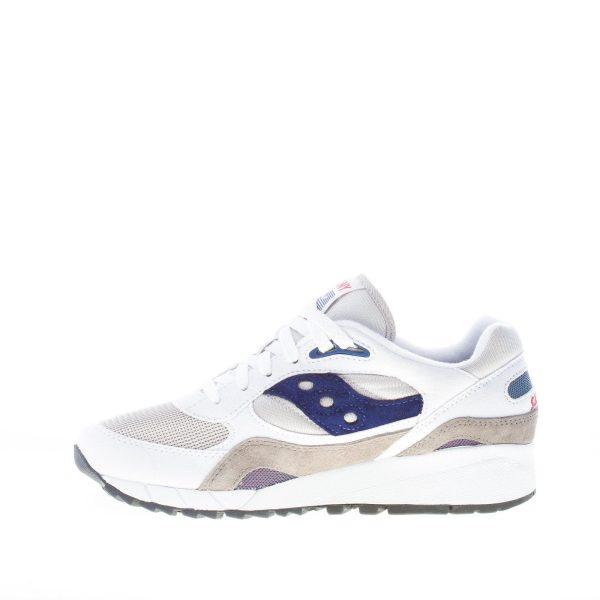 SAUCONY uomo sneaker Shadow 6000 in tessuto tecnico e camoscio BIANCO grigio e blu - immagine 5
