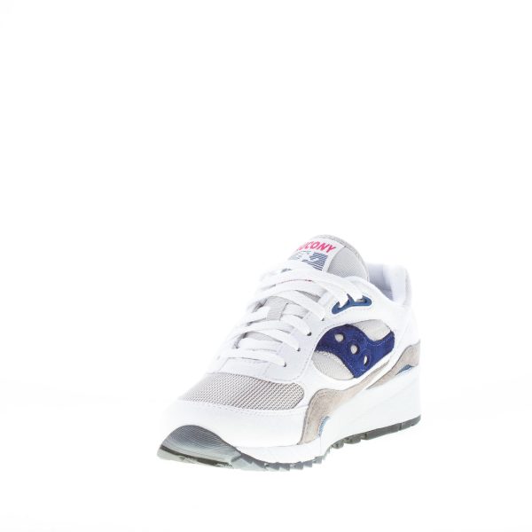 SAUCONY uomo sneaker Shadow 6000 in tessuto tecnico e camoscio BIANCO grigio e blu - immagine 6
