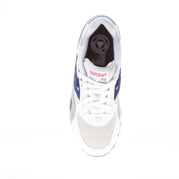 SAUCONY uomo sneaker Shadow 6000 in tessuto tecnico e camoscio BIANCO grigio e blu - immagine 7