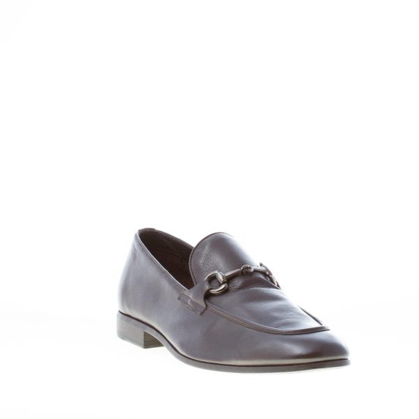 FABRIZIO SILENZI uomo mocassino artigianale in pelle TESTA DI MORO con morsetto - immagine 2