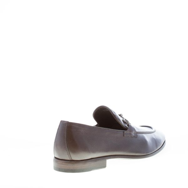 FABRIZIO SILENZI uomo mocassino artigianale in pelle TESTA DI MORO con morsetto - immagine 3