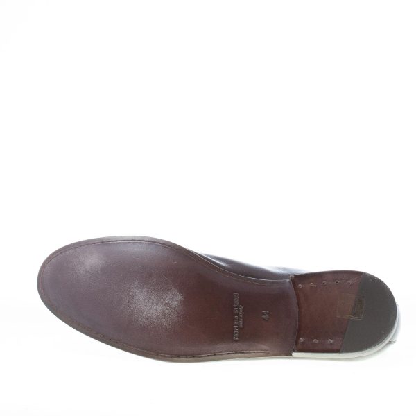 FABRIZIO SILENZI uomo mocassino artigianale in pelle TESTA DI MORO con morsetto - immagine 8