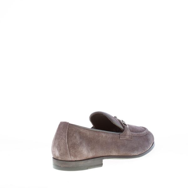 FABRIZIO SILENZI uomo mocassino artigianale in camoscio ANTRACITE con morsetto - immagine 3
