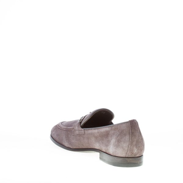 FABRIZIO SILENZI uomo mocassino artigianale in camoscio ANTRACITE con morsetto - immagine 4