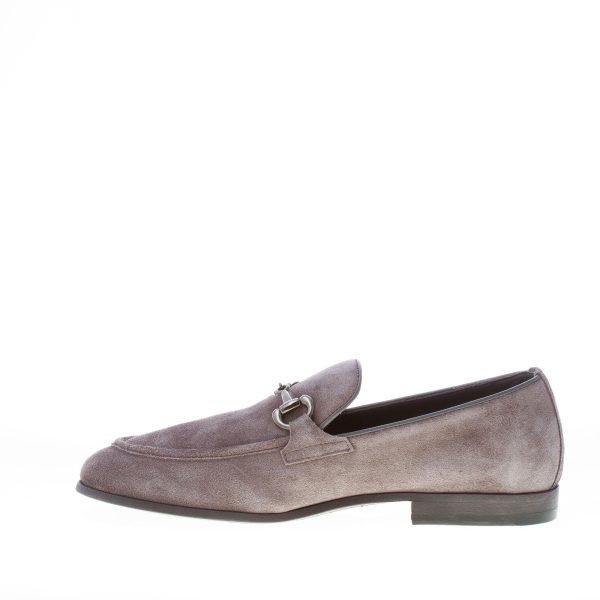 FABRIZIO SILENZI uomo mocassino artigianale in camoscio ANTRACITE con morsetto - immagine 5