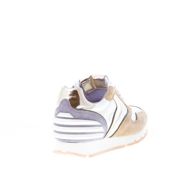 VOILE BLANCHE donna sneaker JULIA POWER in camoscio e tessuto TORTORA e BIANCO - immagine 3